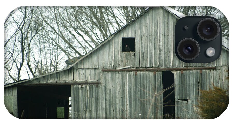 Barn iPhone Case featuring the photograph Weathered Barn in Winter by Cricket Hackmann