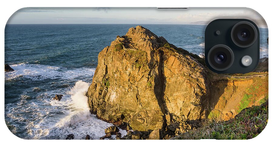 Sea Stacks iPhone Case featuring the photograph Wedding Rock Evening Light by Greg Nyquist