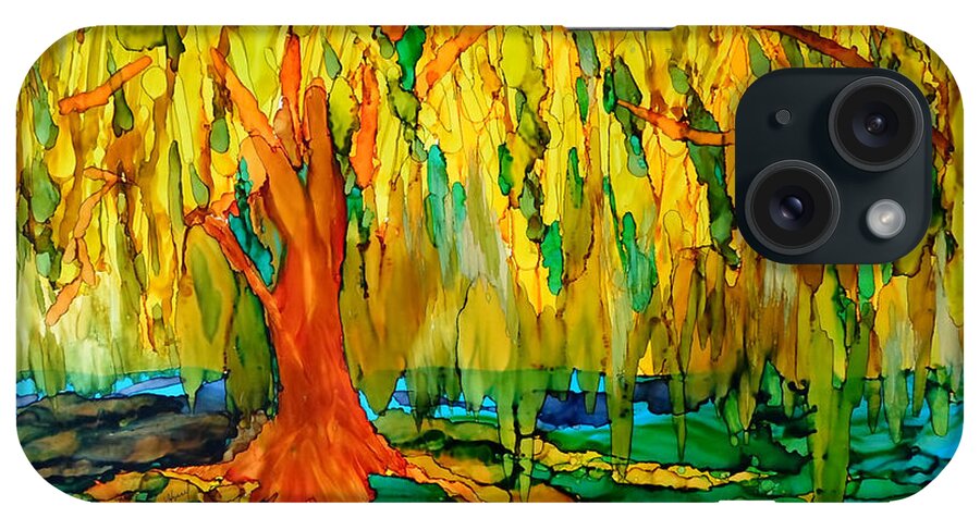 Weeping Willow iPhone Case featuring the painting Weeping Willow by Vicki Housel