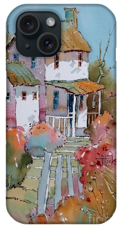 Cottage iPhone Case featuring the painting Welcome by Joyce Hicks