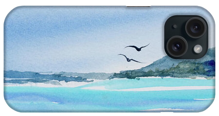 Ile Des Pins iPhone Case featuring the painting West coast Isle of Pines, New Caledonia by Dorothy Darden