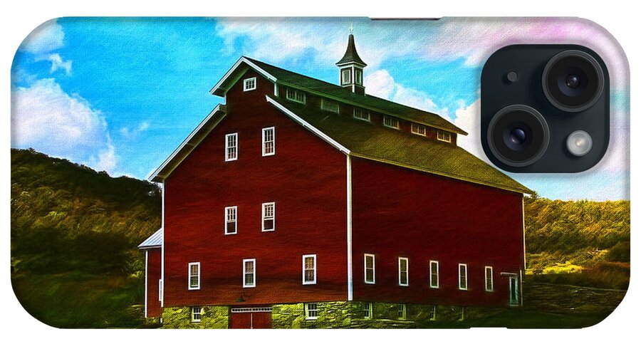 Barn iPhone Case featuring the painting West Monitor Barn Vermont by Deborah Benoit