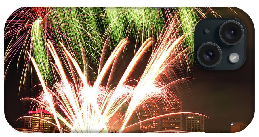 Delray iPhone Case featuring the photograph West Palm Beach Sunfest Fireworks 4 by Ken Figurski