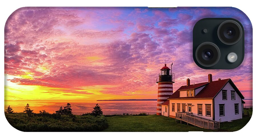 Lubec iPhone Case featuring the photograph West Quoddy Head Light by Robert Clifford