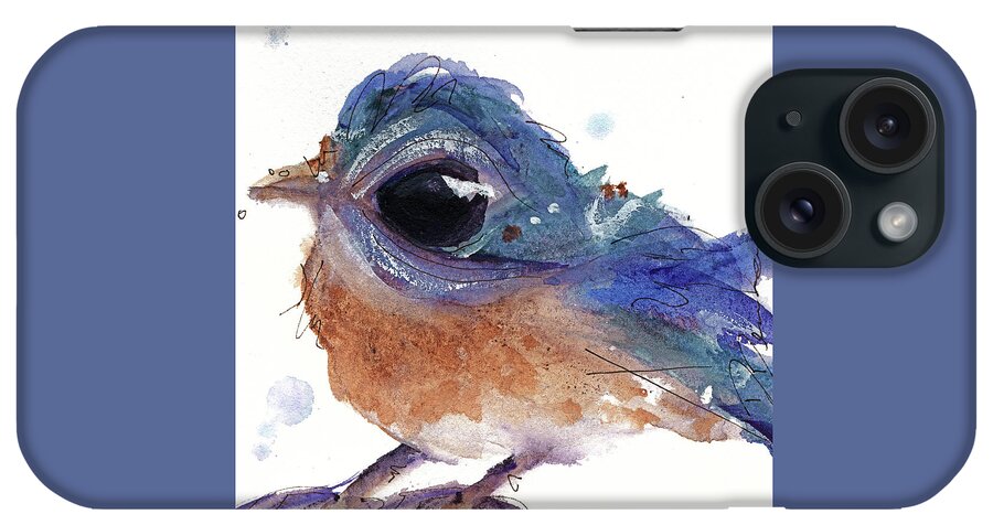 Western Bluebird iPhone Case featuring the painting Western Bluebird by Dawn Derman