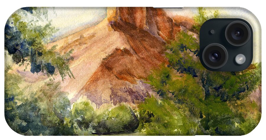 Landscape iPhone Case featuring the painting Western Landscape Watercolor by Karla Beatty
