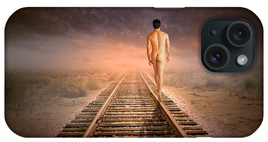 Desire iPhone Case featuring the photograph Male Nude Western by Mark Ashkenazi