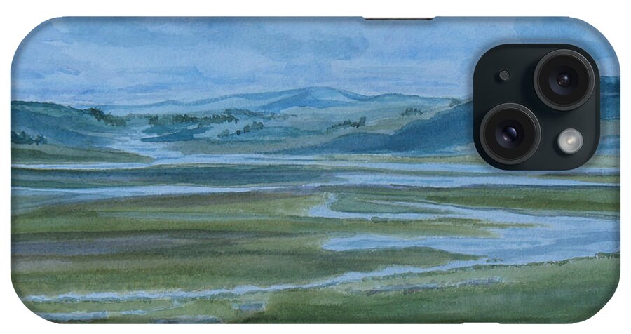 Watercolor iPhone Case featuring the painting Wet Summer in Big Sky Country by Jenny Armitage