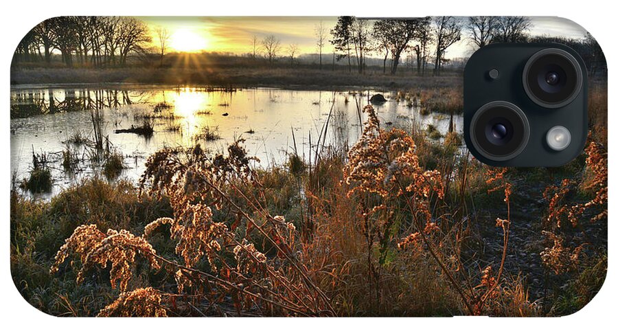 Glacial Park iPhone Case featuring the photograph Wetland Sunrise in Hackmatach National Wildlife Refuge by Ray Mathis