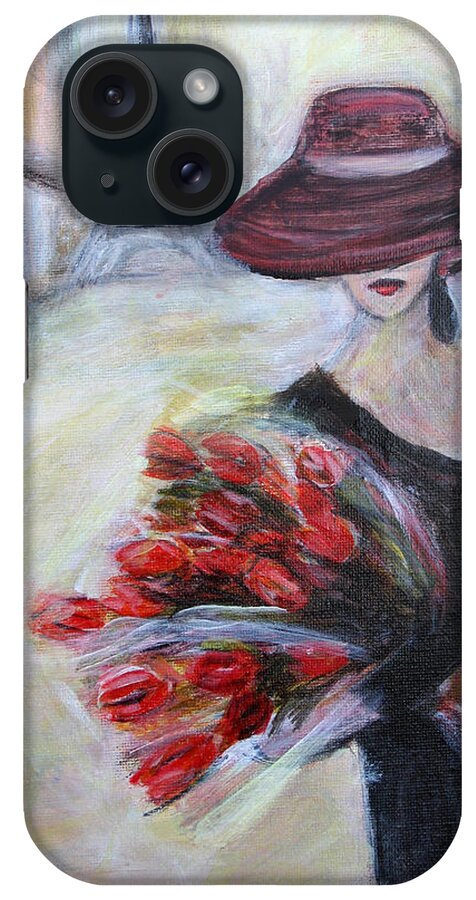 Tulips iPhone Case featuring the painting When in Paris by Denice Palanuk Wilson