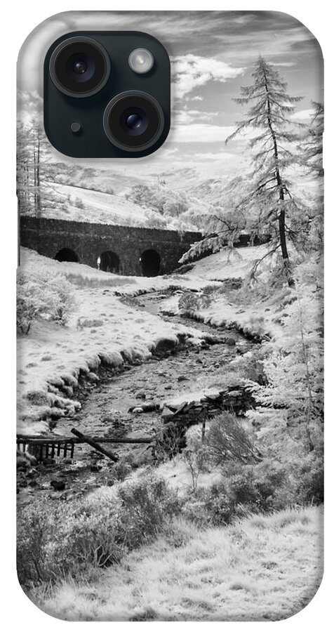 I.r. iPhone Case featuring the photograph Whinlatter Pass in Monochrome - portrait by John Paul Cullen
