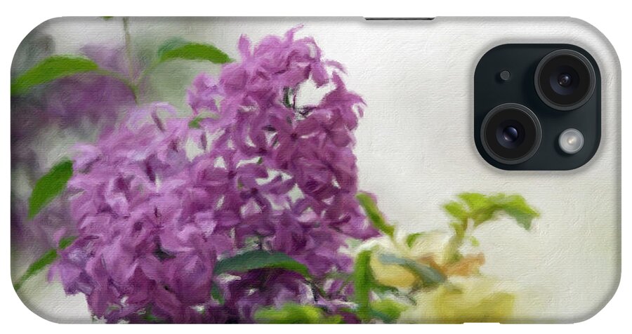 Lilac iPhone Case featuring the photograph Whispering Blossoms by Diane Lindon Coy
