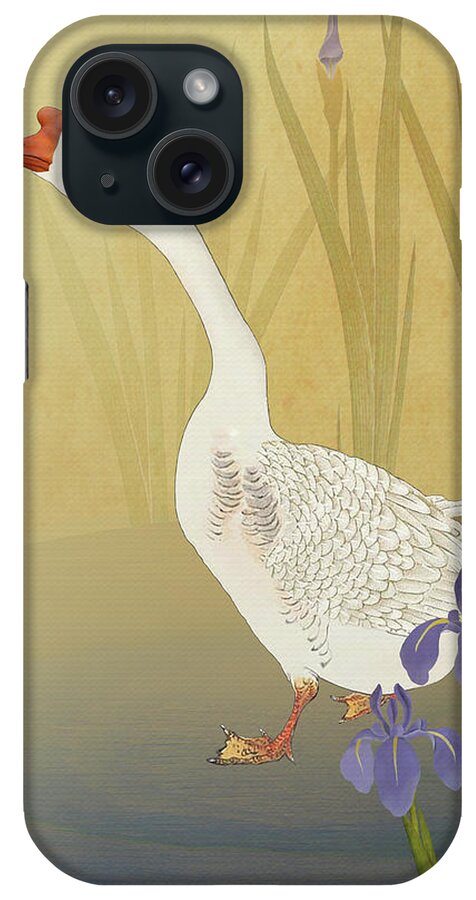 Anser iPhone Case featuring the digital art Chinese White Swan Goose by M Spadecaller
