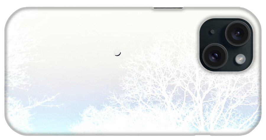 White Forest Black Moon iPhone Case featuring the photograph White Forest Black Moon by Dark Whimsy