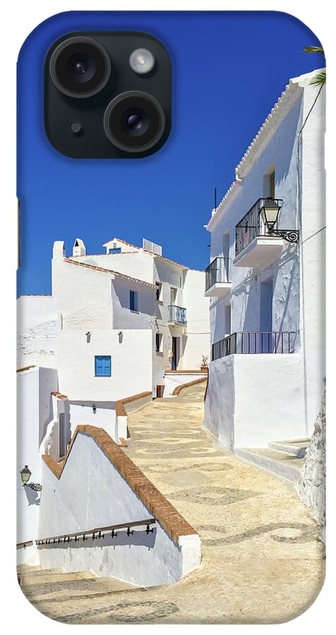 Andalusia iPhone Case featuring the photograph White houses and blue sky of Andalusia by GoodMood Art