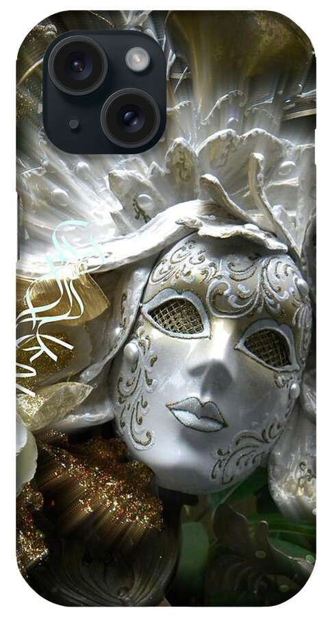 Masks iPhone Case featuring the photograph White Masked Celebration by Amanda Eberly