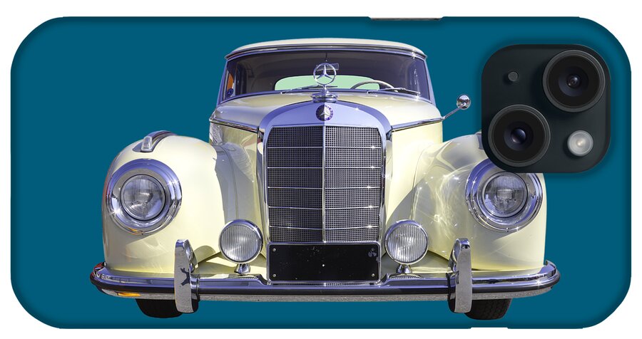 Mercedes iPhone Case featuring the photograph White Mercedes Benz 300 Luxury Car by Keith Webber Jr