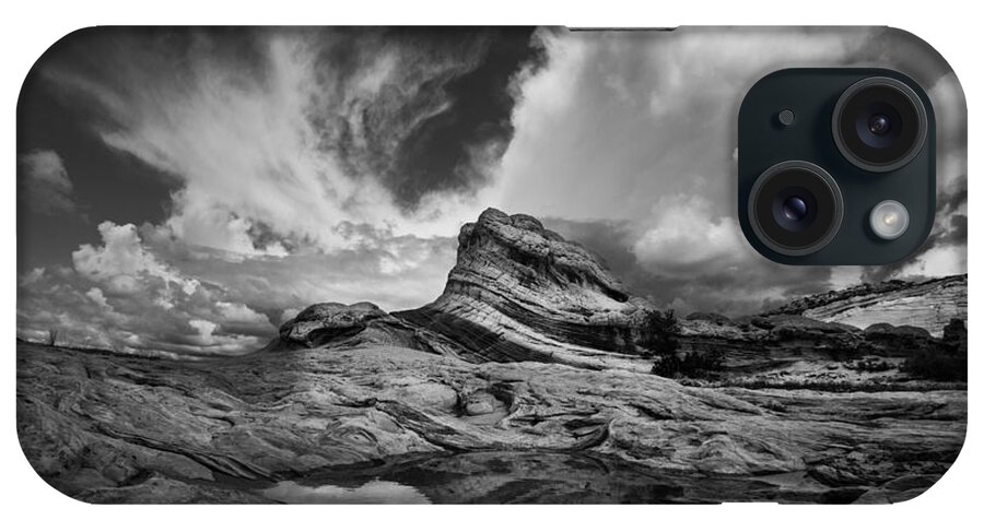 White Pockets iPhone Case featuring the photograph White Pocket - Black and White by Keith Kapple