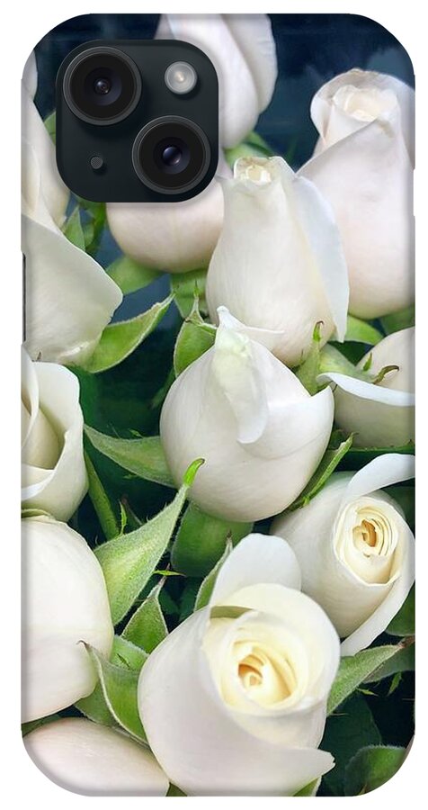 Roses iPhone Case featuring the photograph White roses by Dina Calvarese