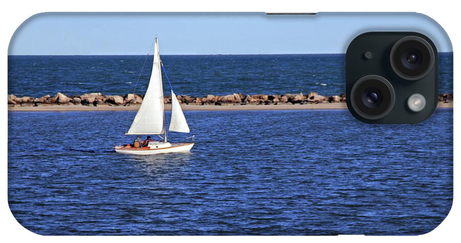 Sailing iPhone Case featuring the photograph White Sailboat by Angela Murdock