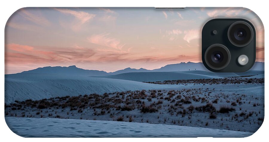 New Mexico iPhone Case featuring the photograph White sands New Mexico at sunset 1 by Mati Krimerman