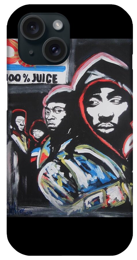 Juice iPhone Case featuring the painting Whos Got Juice by Antonio Moore