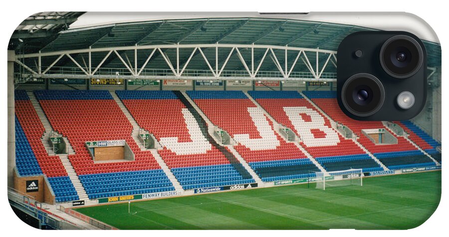  iPhone Case featuring the photograph Wigan Athletic - JJB Stadium - North Goal End 1 - September 1999 by Legendary Football Grounds