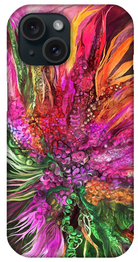 Carol Cavalaris iPhone Case featuring the mixed media Wild Flower 2 - Organica by Carol Cavalaris