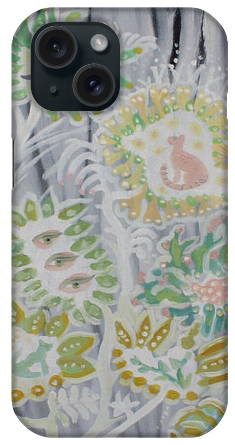 Wild Flowers iPhone Case featuring the painting Wild flowers by Elzbieta Goszczycka