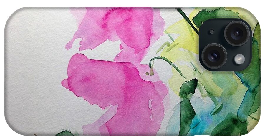 Two iPhone Case featuring the painting Wild Flowers Part Three by Britta Zehm