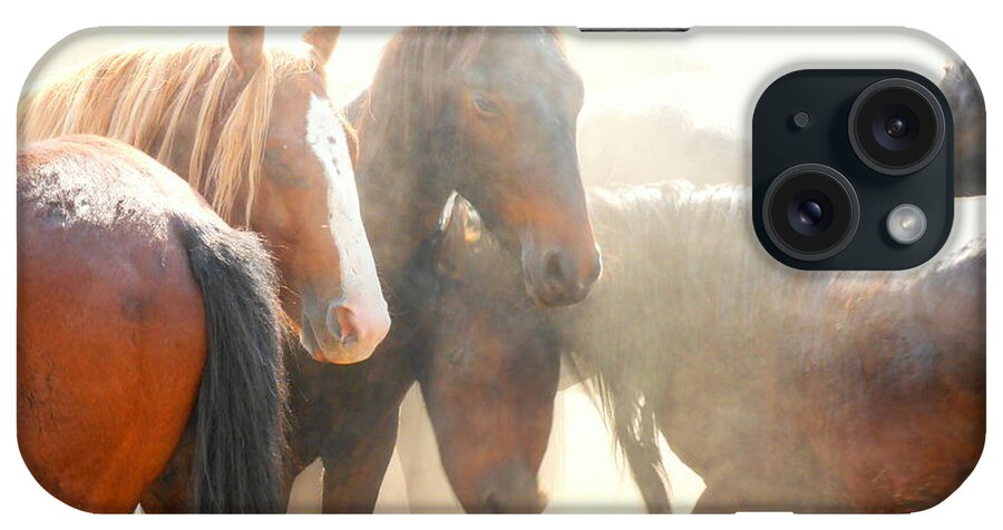 Man Fron Snowy River iPhone Case featuring the photograph Wild Horses - Australian Brumbies 2 by Lexa Harpell