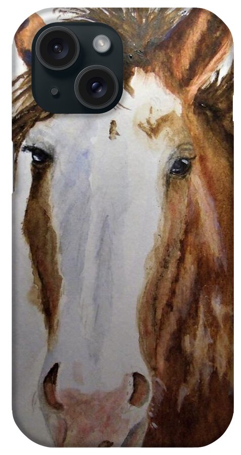 Horse iPhone Case featuring the painting Wild in the Wind by Carol Grimes