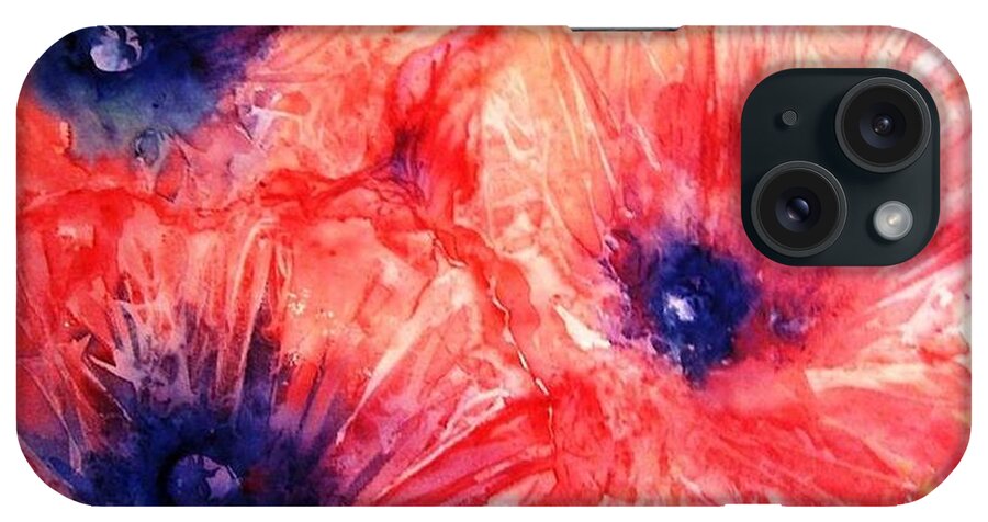 Poppies iPhone Case featuring the painting Wild Poppies by Trudi Doyle