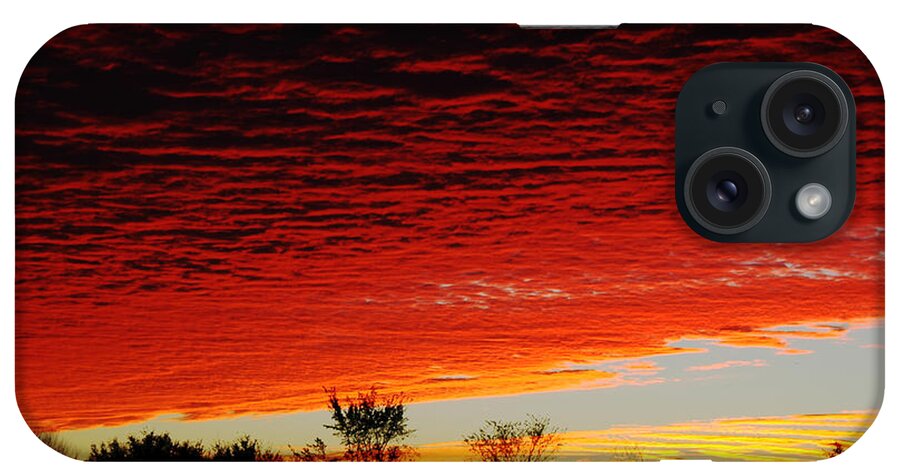 Red Sky iPhone Case featuring the photograph Wild Sky by Elaine Hunter