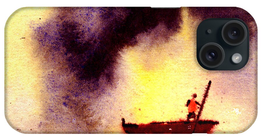 Landscape iPhone Case featuring the painting Will power by Anil Nene