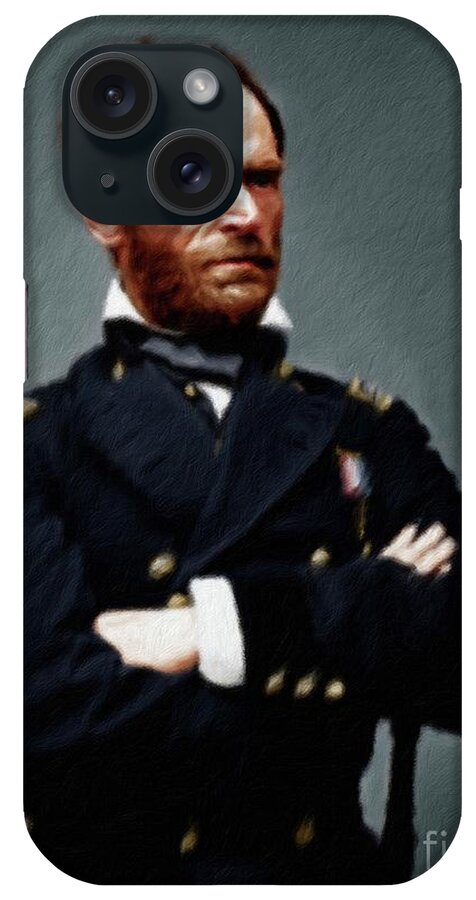 William iPhone Case featuring the painting William Tecumseh Sherman by Esoterica Art Agency