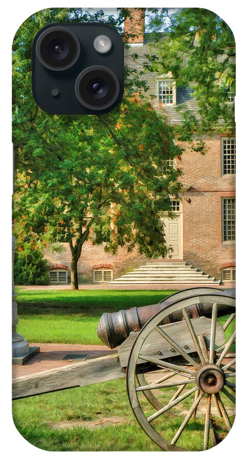 Historic iPhone Case featuring the photograph Williamsburg Cannon by Sam Davis Johnson