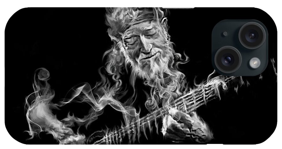Willie iPhone Case featuring the painting Willie - Up In Smoke by Robert Corsetti