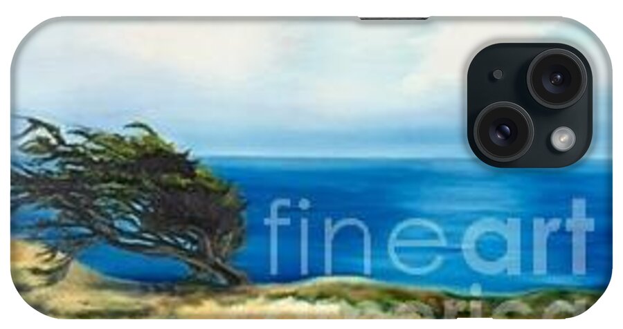 California North Coast iPhone Case featuring the painting Windblown by Sherri Dauphinais