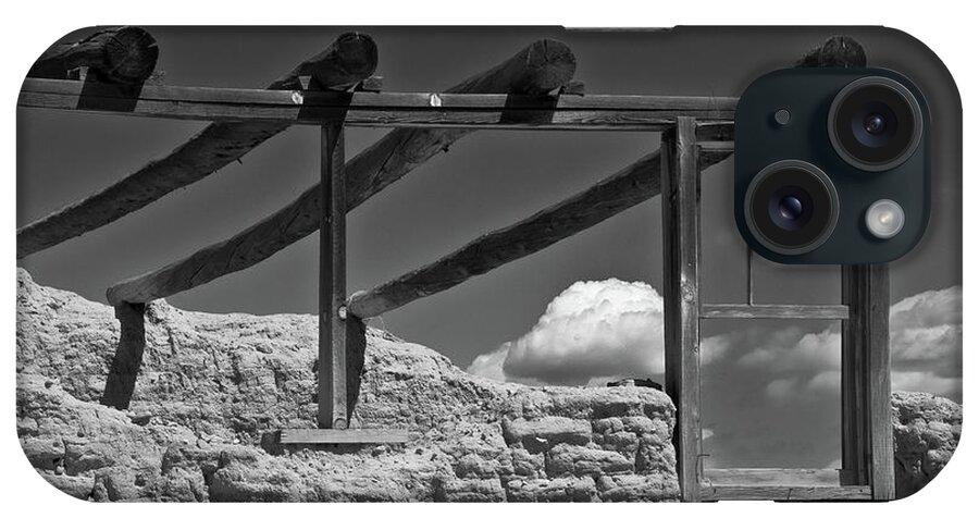 Old Church In Northern Nm That Is No Longer There... iPhone Case featuring the photograph Winddow view by Carolyn D'Alessandro