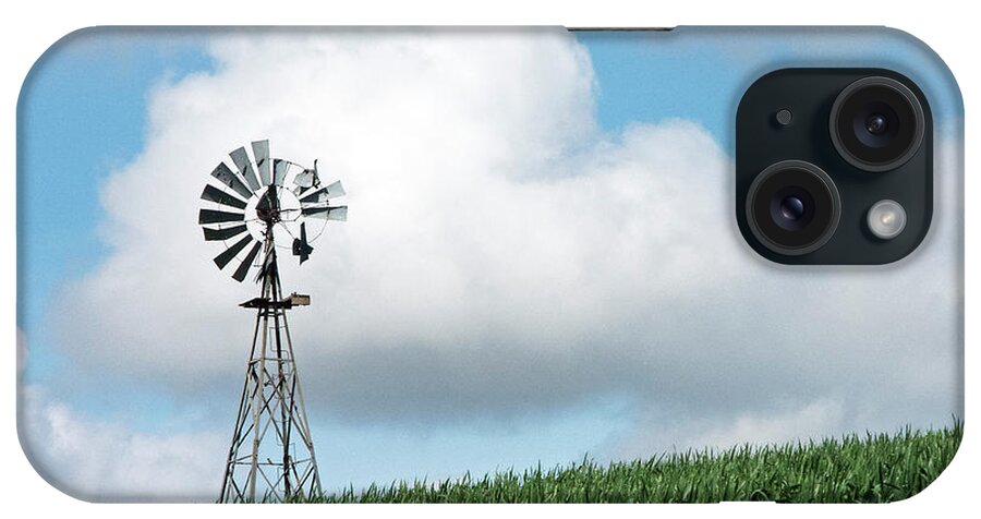 Outdoors iPhone Case featuring the photograph Windmill and Bird by Doug Davidson