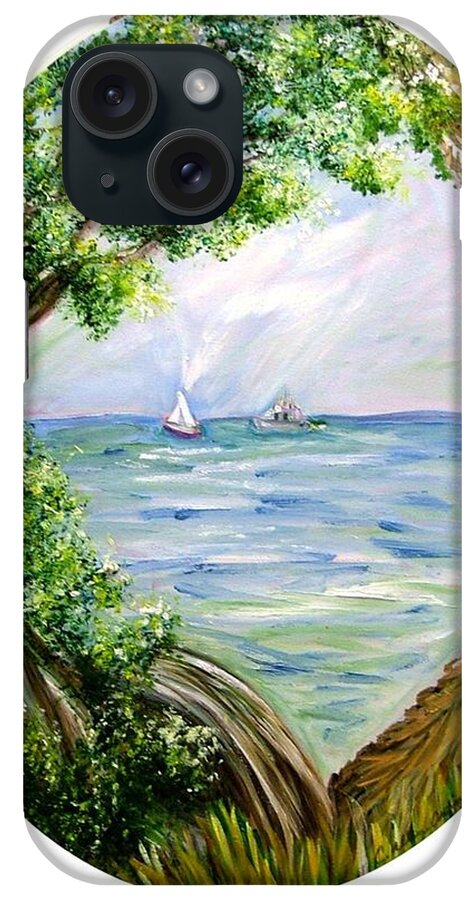 Sea iPhone Case featuring the painting Window by Carol Allen Anfinsen