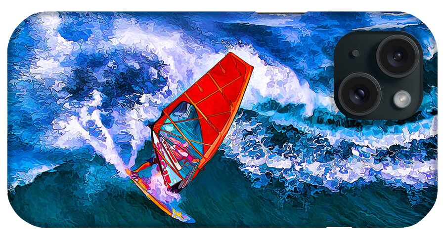 Windsurfer iPhone Case featuring the photograph Windsurfer Joy by ABeautifulSky Photography by Bill Caldwell
