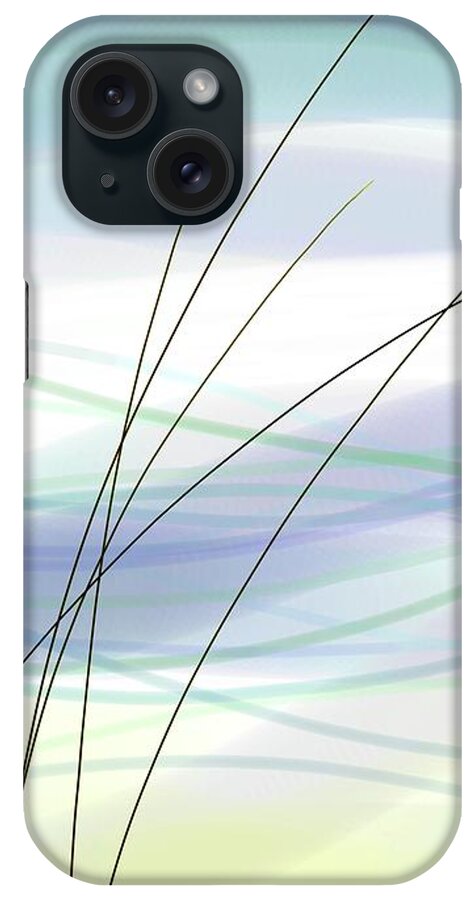 Abstract iPhone Case featuring the digital art Windswept by Gina Harrison