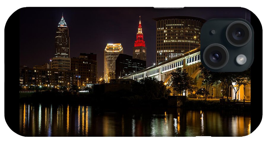 Sports iPhone Case featuring the photograph Wine And Gold In Cleveland by Dale Kincaid