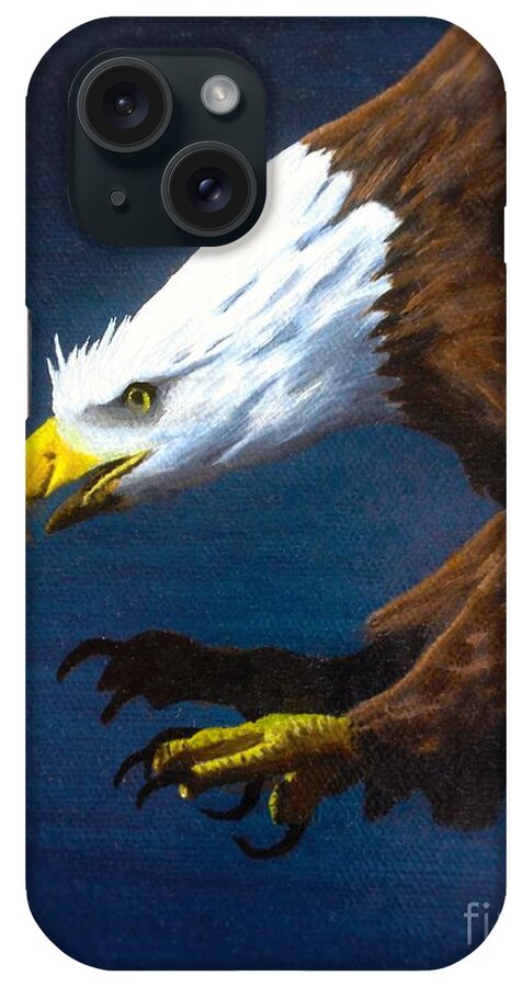 Bald Eagle iPhone Case featuring the painting Winged Majesty by KS Ballew