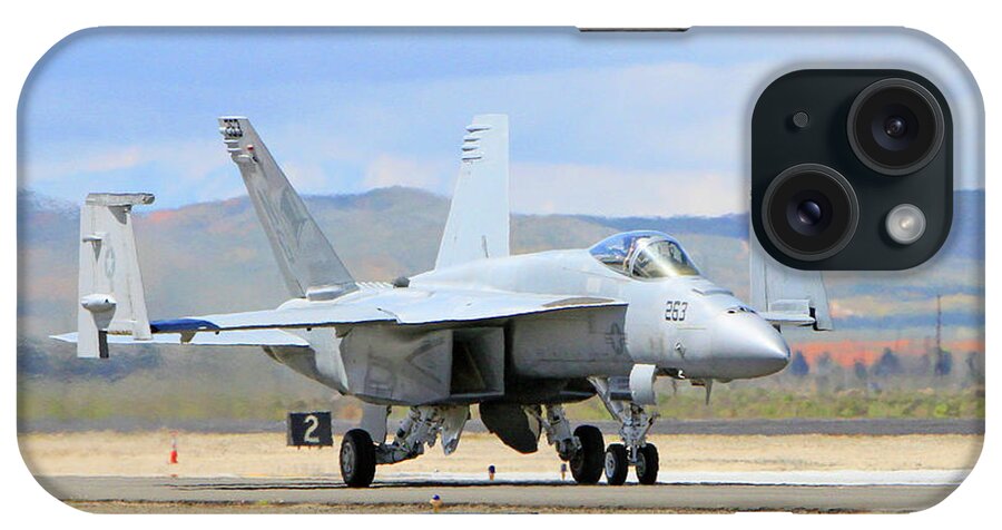 F/a-18 iPhone Case featuring the photograph Wings Folded by Shoal Hollingsworth