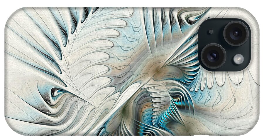 Fractal iPhone Case featuring the painting Wings of an Angel by Deborah Benoit