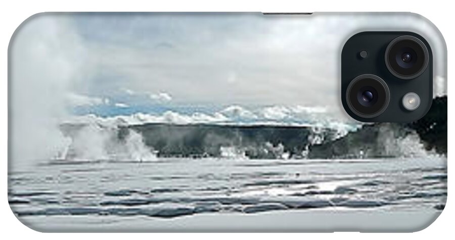 Yellowstone National Park iPhone Case featuring the photograph Winter at Grand Prismatic by Don Mercer