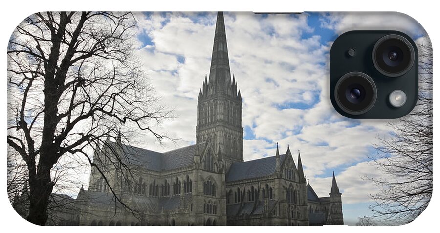 Salisbury Cathedral iPhone Case featuring the photograph Winter at Salisbury Cathedral by Terri Waters